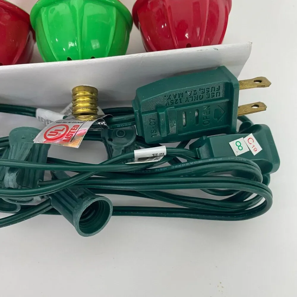 Holiday Christmas Home Decor 7 Multi Bubble Light set Home for the Holidays 11ft